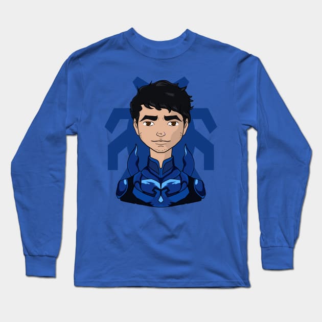 Blue Beetle Long Sleeve T-Shirt by Sons of Skull